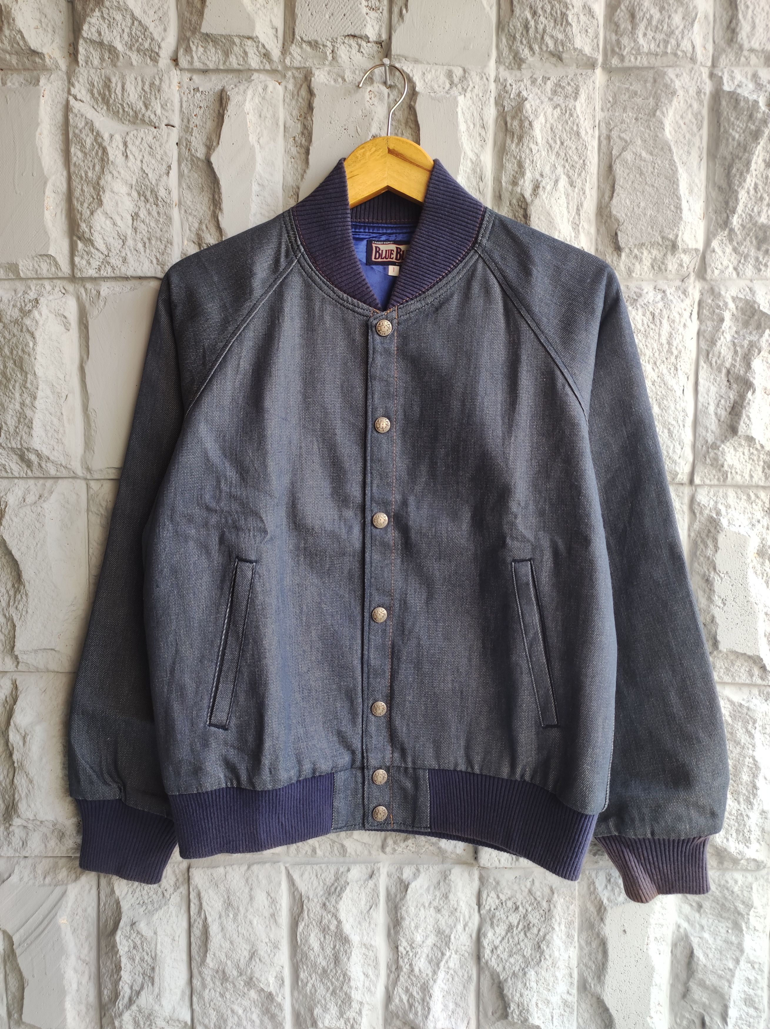 Blue Blue Japan Soulive-Indigo Dyed MA-1 Bomber Jacket | Grailed