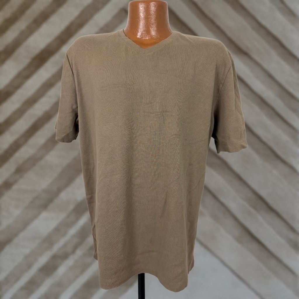Vintage Brandini T-Shirt Men 2XL Tall V-Neck Short Sleeve Vintage Style Cotton Spandex Brown 90s Hipster Y2K Casual Shirt Mens Size US XXL / EU 58 / 5 - 1 Thumbnail