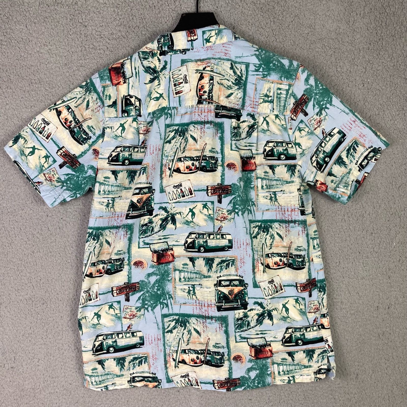 Coca Cola Coca-Cola Men's Hawaiian Button-Up Shirt VW Bus Print Size S Size US S / EU 44-46 / 1 - 3 Thumbnail