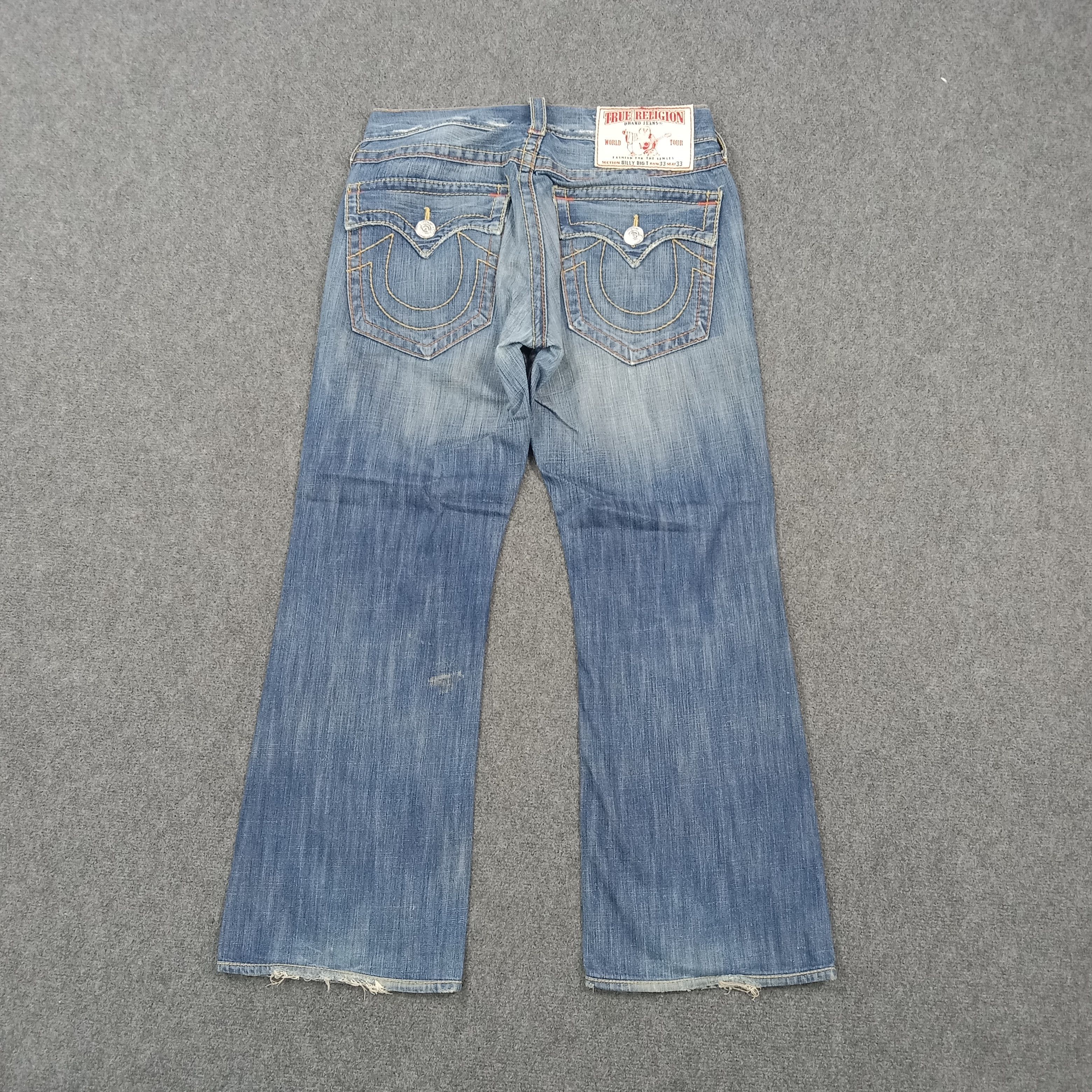 True Religion True Religion American Blue Baggy Denim Jeans C280N28 Size US 33 - 1 Thumbnail