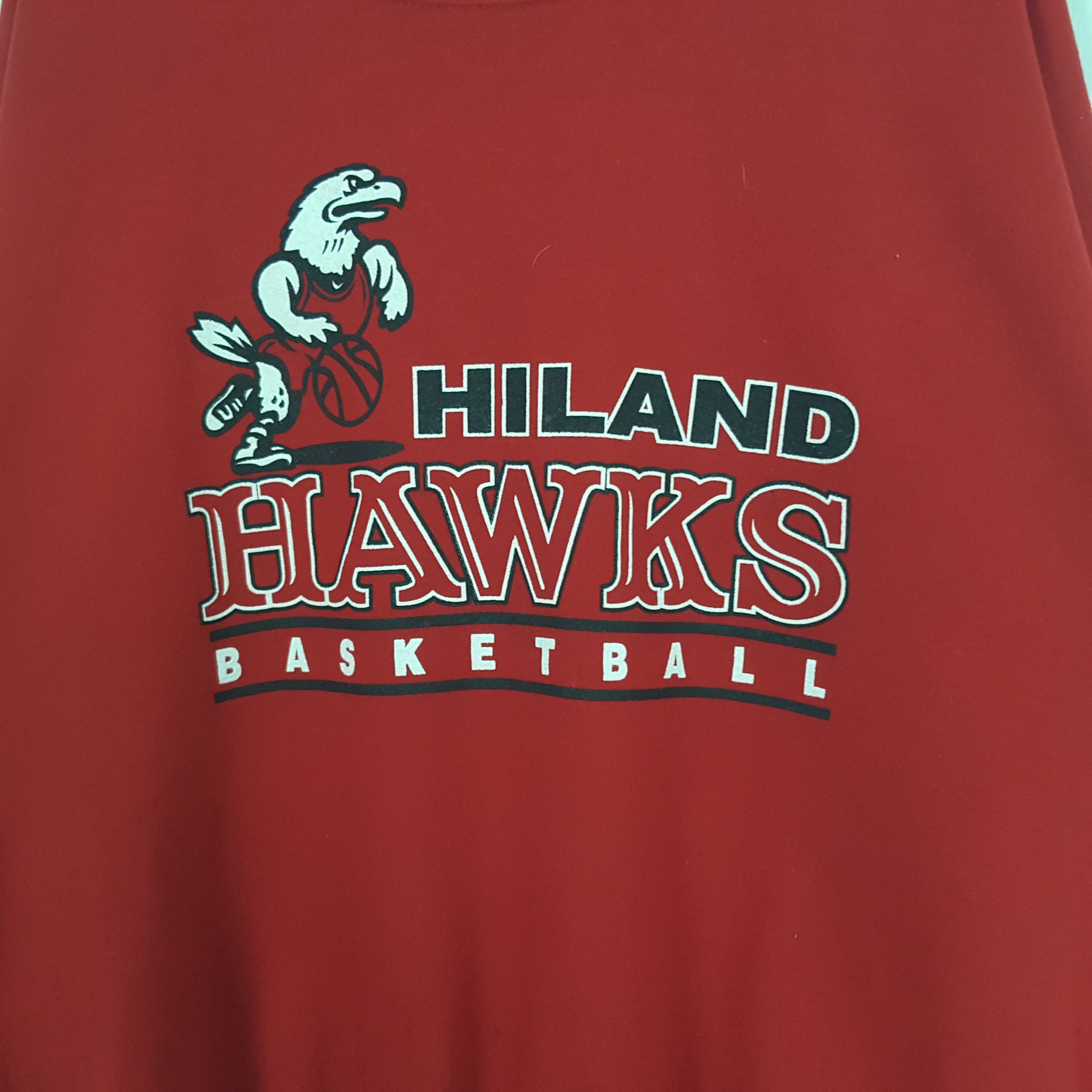 NBA × Vintage Vintage Hiland Hawks Basketball NBA Promo Sweatshirt Size US XL / EU 56 / 4 - 2 Thumbnail