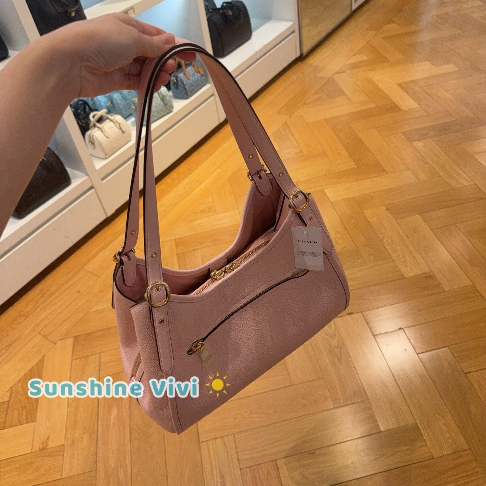 Coach NWT Coach Erin Shoulder Bag Leather CAQ86 SOFT PINK Size ONE SIZE - 2 Thumbnail