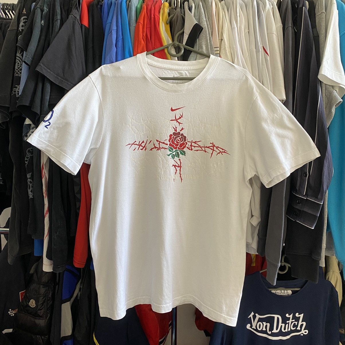 Vintage Vintage Nike Rugby Big Graphic logo 90’s white tee Size US M / EU 48-50 / 2 - 1 Thumbnail