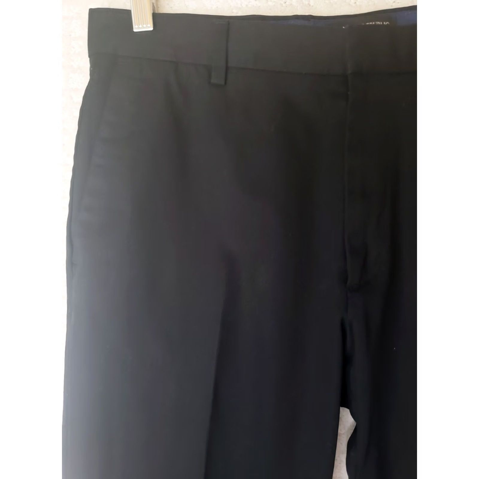 Banana Republic Banana Republic Slim Fit Dress Pants Men 33 Waist 30 Inseam Black Non-Iron Straight Front Belt Loops N/A EUC Size US 33 - 4 Thumbnail