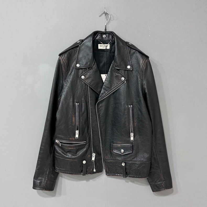 Saint Laurent Paris Saint Laurent Paris Kitten red wine leather jacket 2505-Nex Size US M / EU 48-50 / 2 - 2 Thumbnail