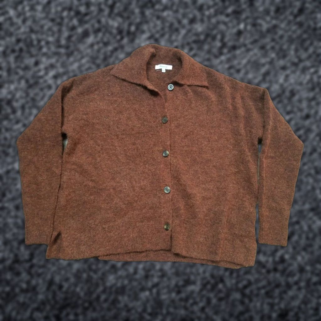 Madewell VINTAGE Madewell Women's Sweater Cardigan Long Sleeve Fall Spring Winter Size S Brown Alpaca Wool Blend Knit Size S / US 4 / IT 40 - 1 Thumbnail