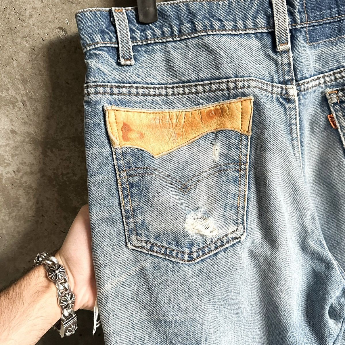 Levi's 90’s Vintage Levis Orange Tab Ethnic Flared Denim Size US 33 - 5 Thumbnail