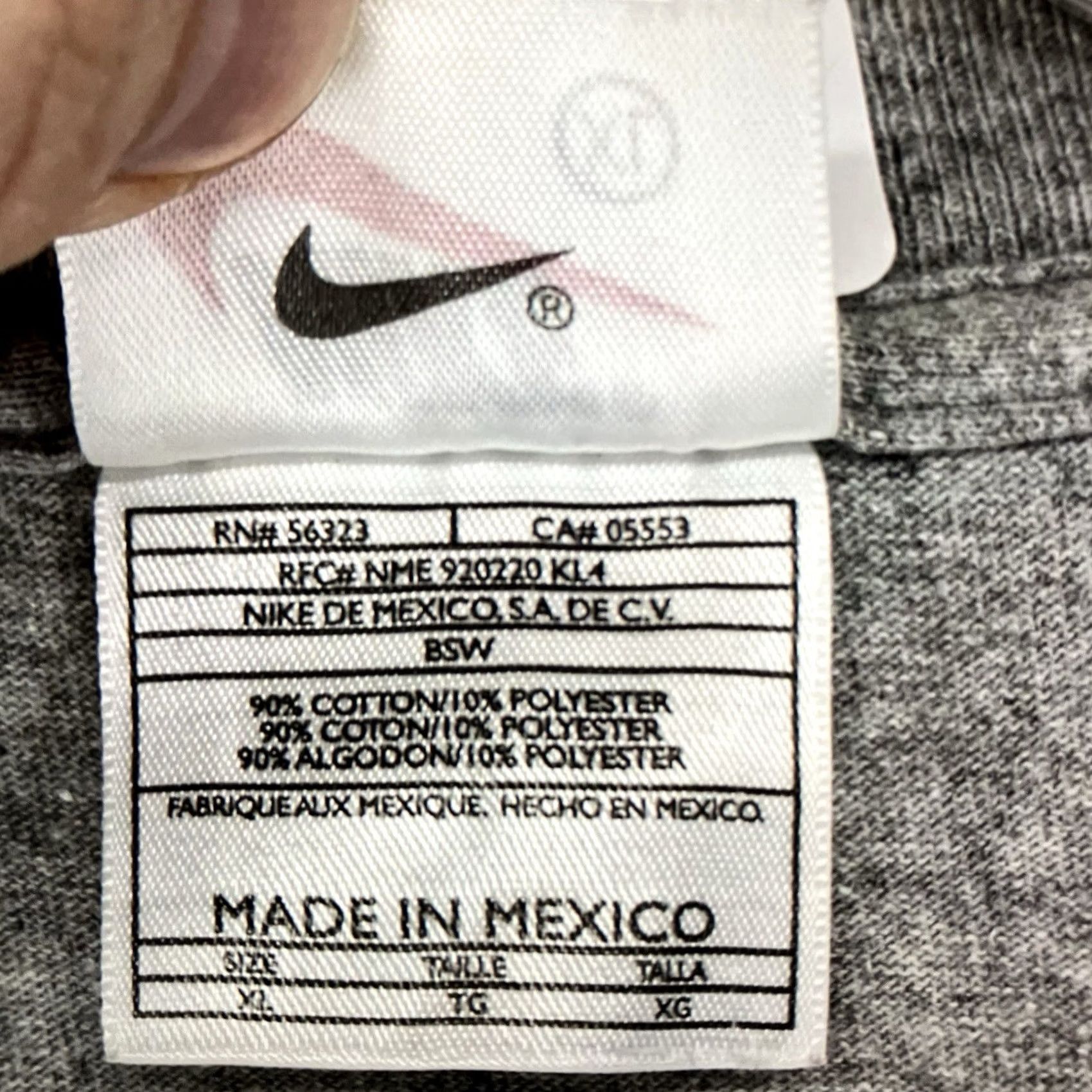 Nike VINTAGE Nike T Shirt Mens XL Oversized Gray 90s Logo Spell Out Center Washed Out Graphic Print Short Sleeve Crew Neck Nike Shirt Mens XL Gray 90s Logo Size US XL / EU 56 / 4 - 7 Thumbnail