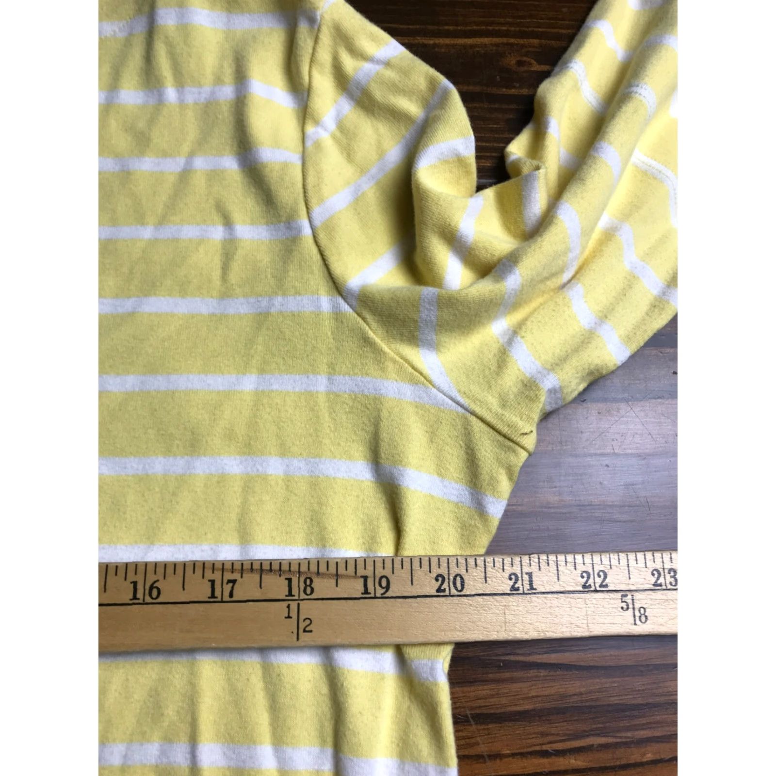 Vintage Christopher & Banks Shirt Women's XL Yellow Striped T-Shirt Casual Layer Your Look Mens? Girls? Wait. Size XL / US 12-14 / IT 48-50 - 3 Thumbnail