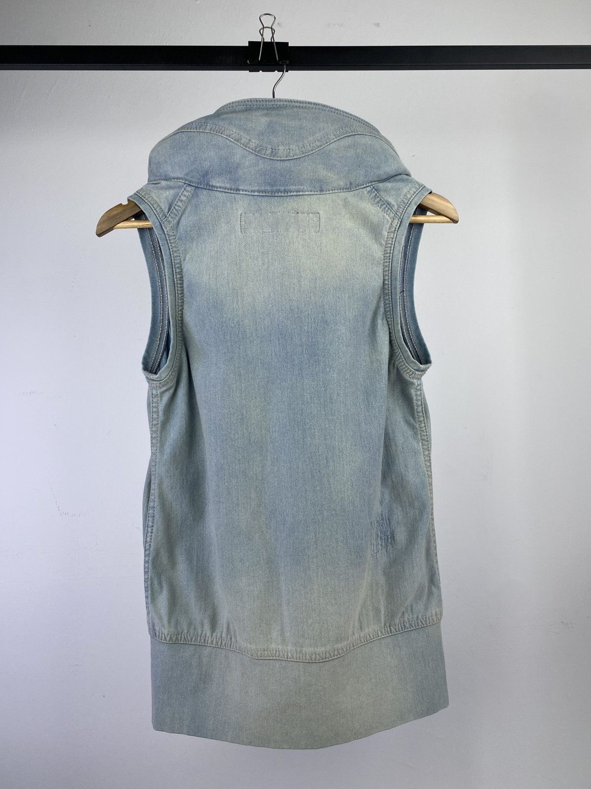 GOA Goa Bono 00s Y2K Washed Denim Vest Japan Size US S / EU 44-46 / 1 - 2 Thumbnail