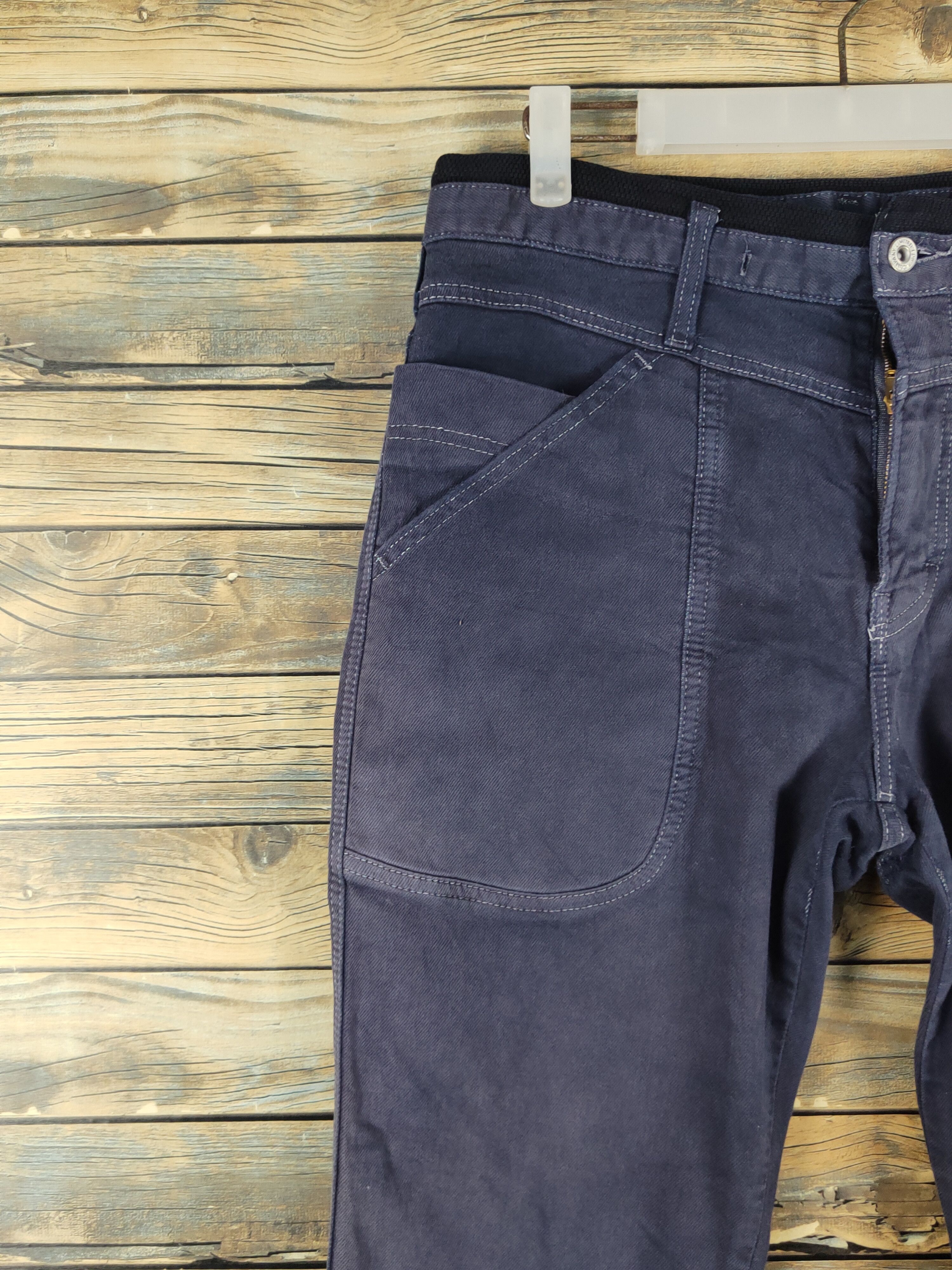 Edwin Edwin Navy Faded Distressed Jerseys Jeans #W1715 Size US 31 - 3 Thumbnail