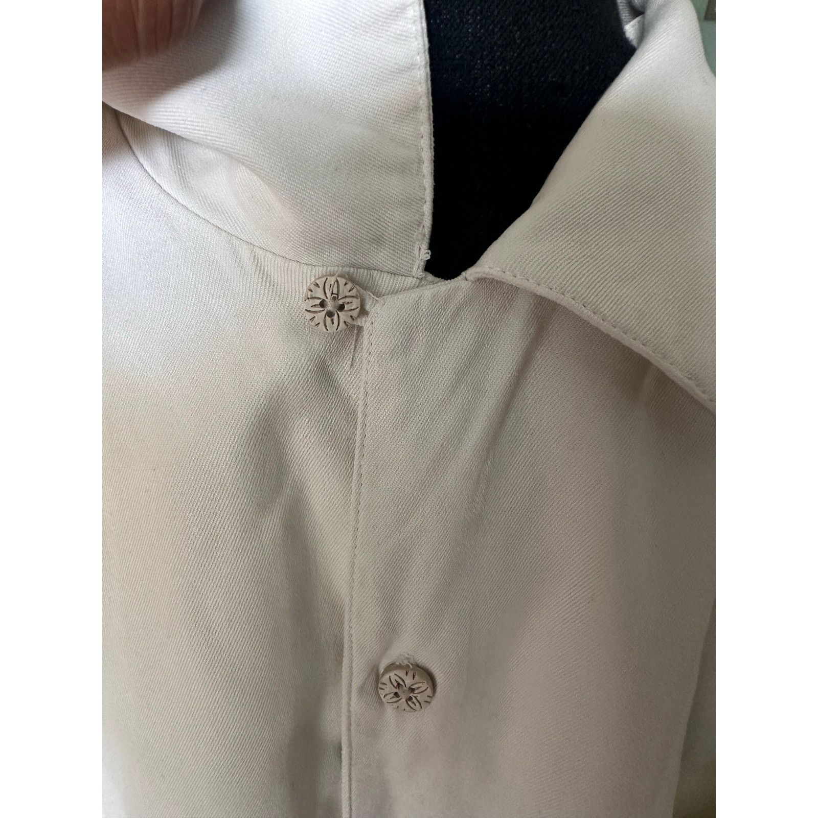 Tommy Bahama Tommy Bahama Silk Short Sleeve Button-Up Cream Shirt Size US L / EU 52-54 / 3 - 7 Thumbnail