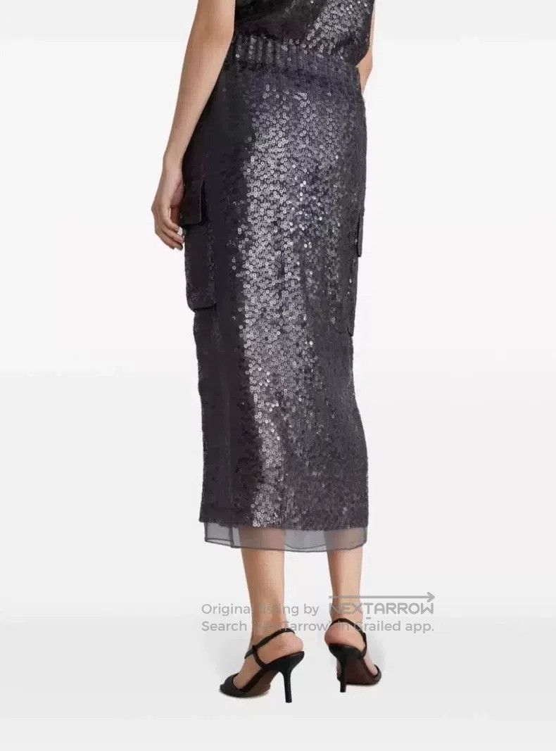 Brunello Cucinelli Brunello Cucinelli Full Sequin Skirt Silk Skirt Size 27" / US 4 / IT 40 - 8 Thumbnail