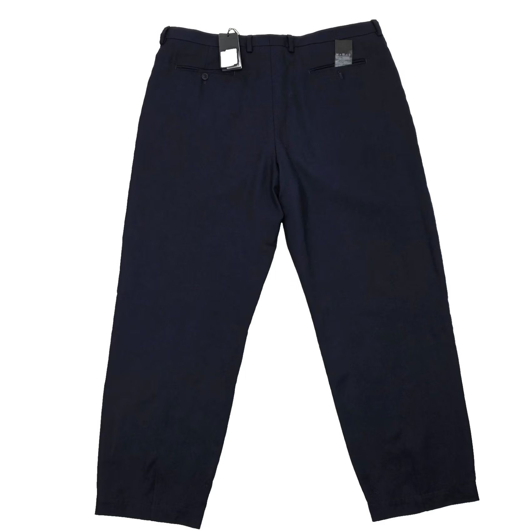 Giorgio Armani Giorgio Armani Mens Navy Pleated Straight Trousers Wool Size 32 Size US 32 / EU 48 - 2 Thumbnail