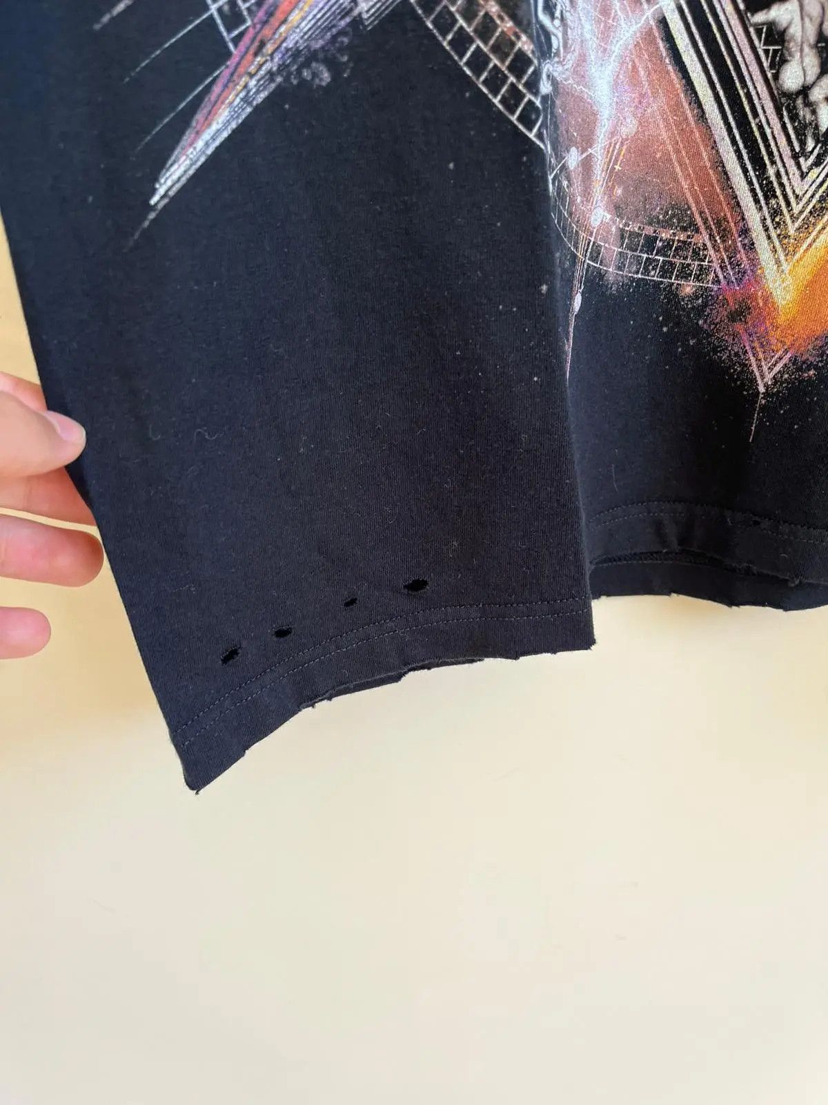 Balmain o1rshd1 Galaxy Logo Tee in Black / Multi Size US M / EU 48-50 / 2 - 7 Thumbnail
