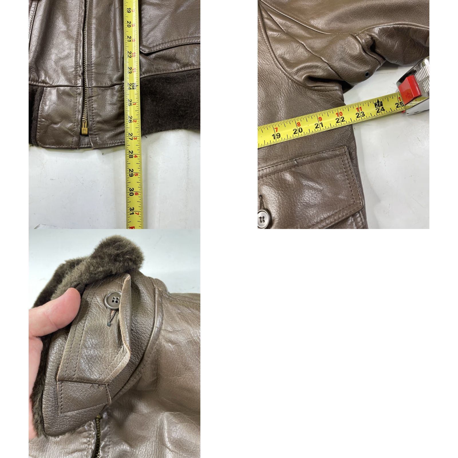 Vintage VINTAGE Londontown Leather Bomber Jacket Coat Brown Size 42 Regular Men 70s Classic Military Style Lined Size US XS / EU 42 / 0 - 9 Thumbnail