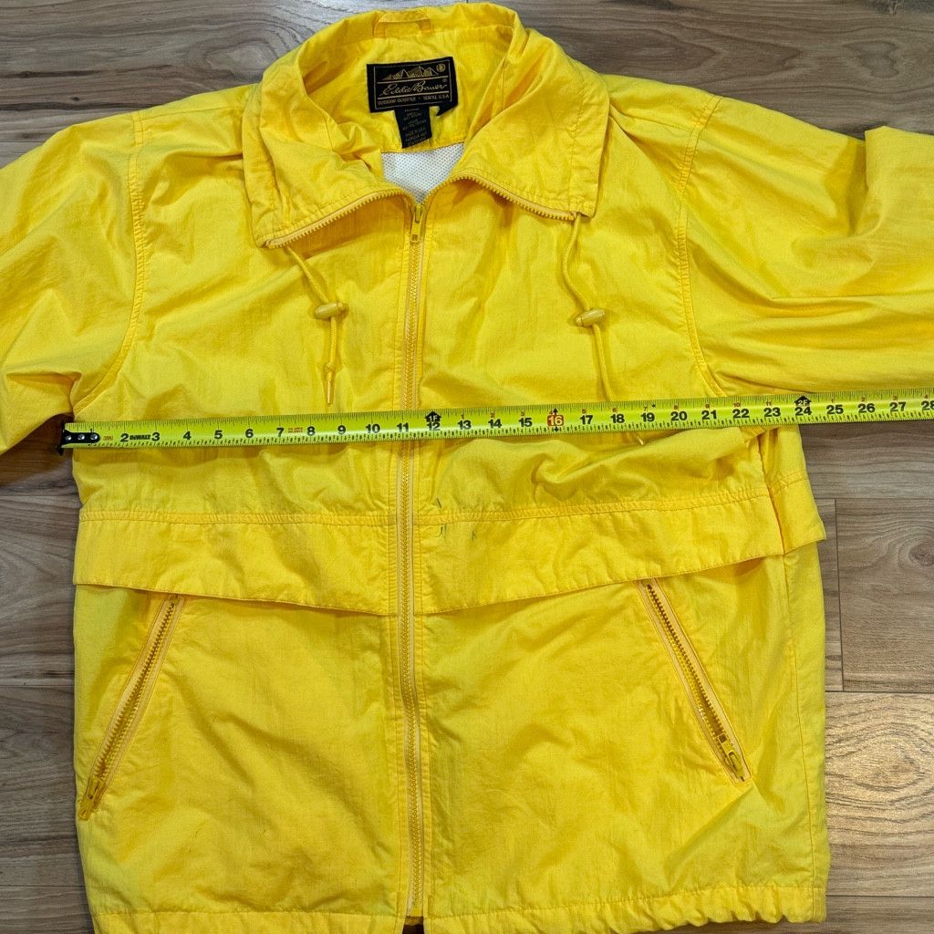 Eddie Bauer Eddie Bauer Women Large Yellow Nylon Windbreaker Jacket USA Size XL / US 12-14 / IT 48-50 - 6 Thumbnail
