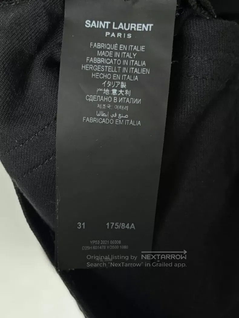 Saint Laurent Paris Saint Laurent Paris Slim Fit Jeans Black Size US 31 - 4 Thumbnail