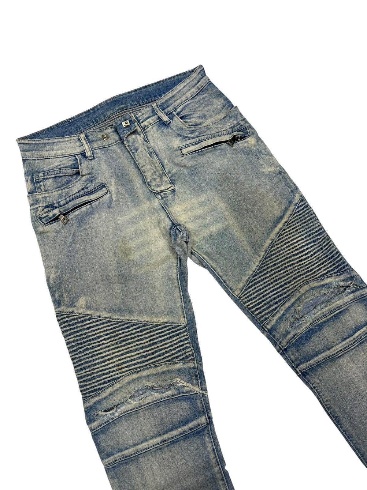 Other BALMAIN BIKER DENIM ZIPPER DISTRESSED DENIM JEANS Size US 32 / EU 48 - 7 Thumbnail
