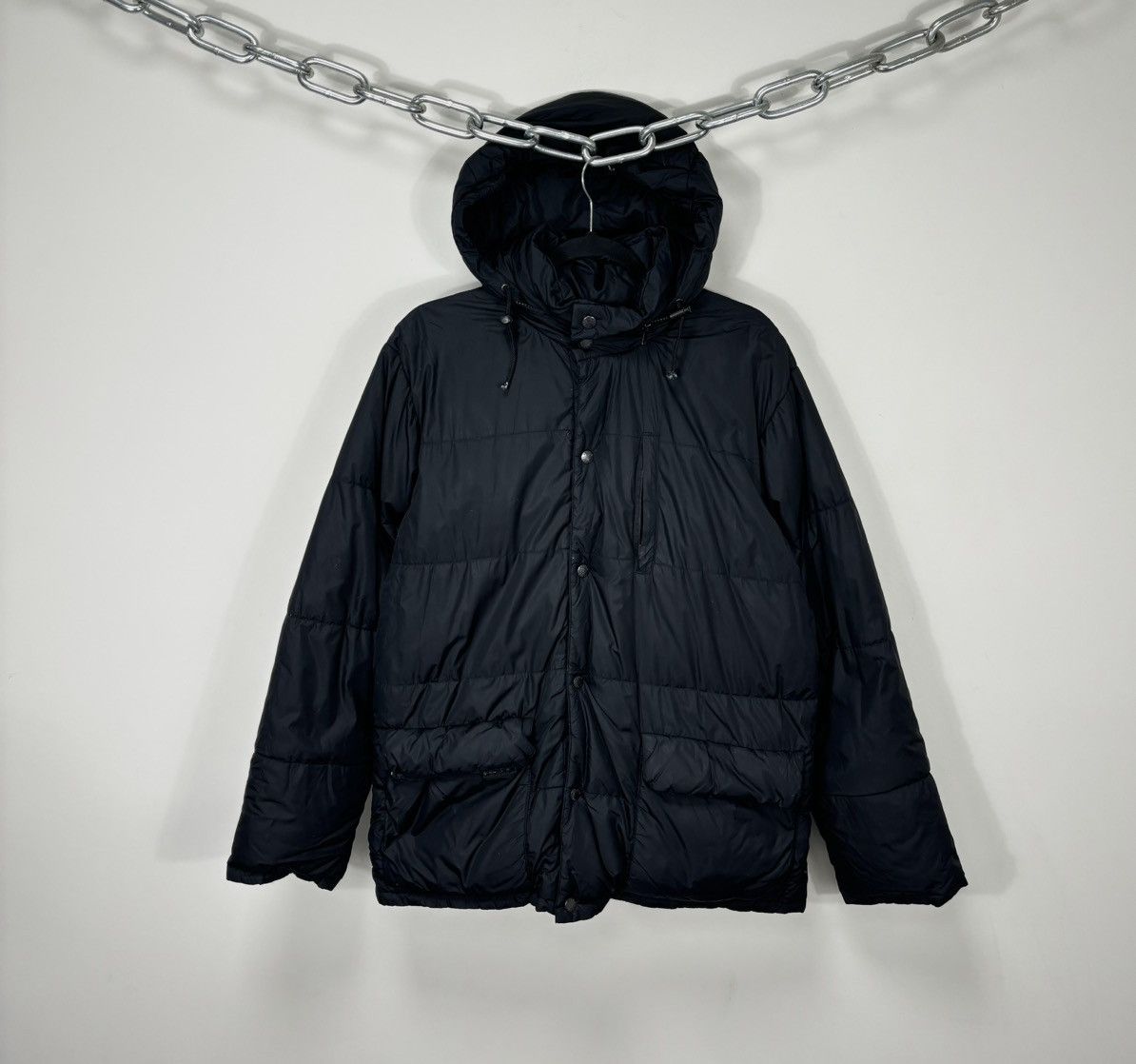 Aspesi Alberto Aspesi Men’s Black Luxury Hooded Puffer Down Jacket Size US S / EU 44-46 / 1 - 1 Thumbnail