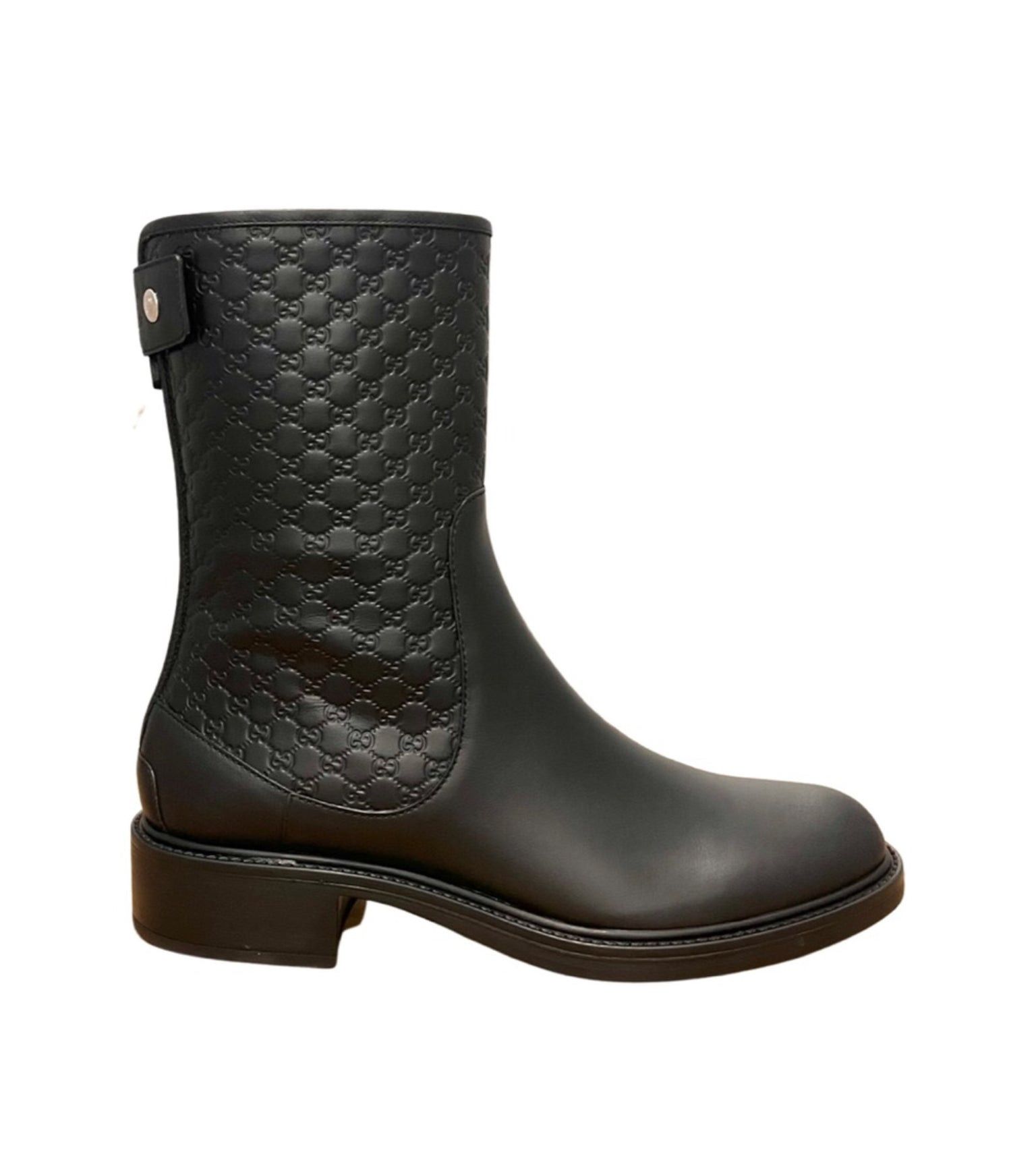 image of Gucci Micro GG Supreme Leather Short Boots Size 41.5 in Black, Women's