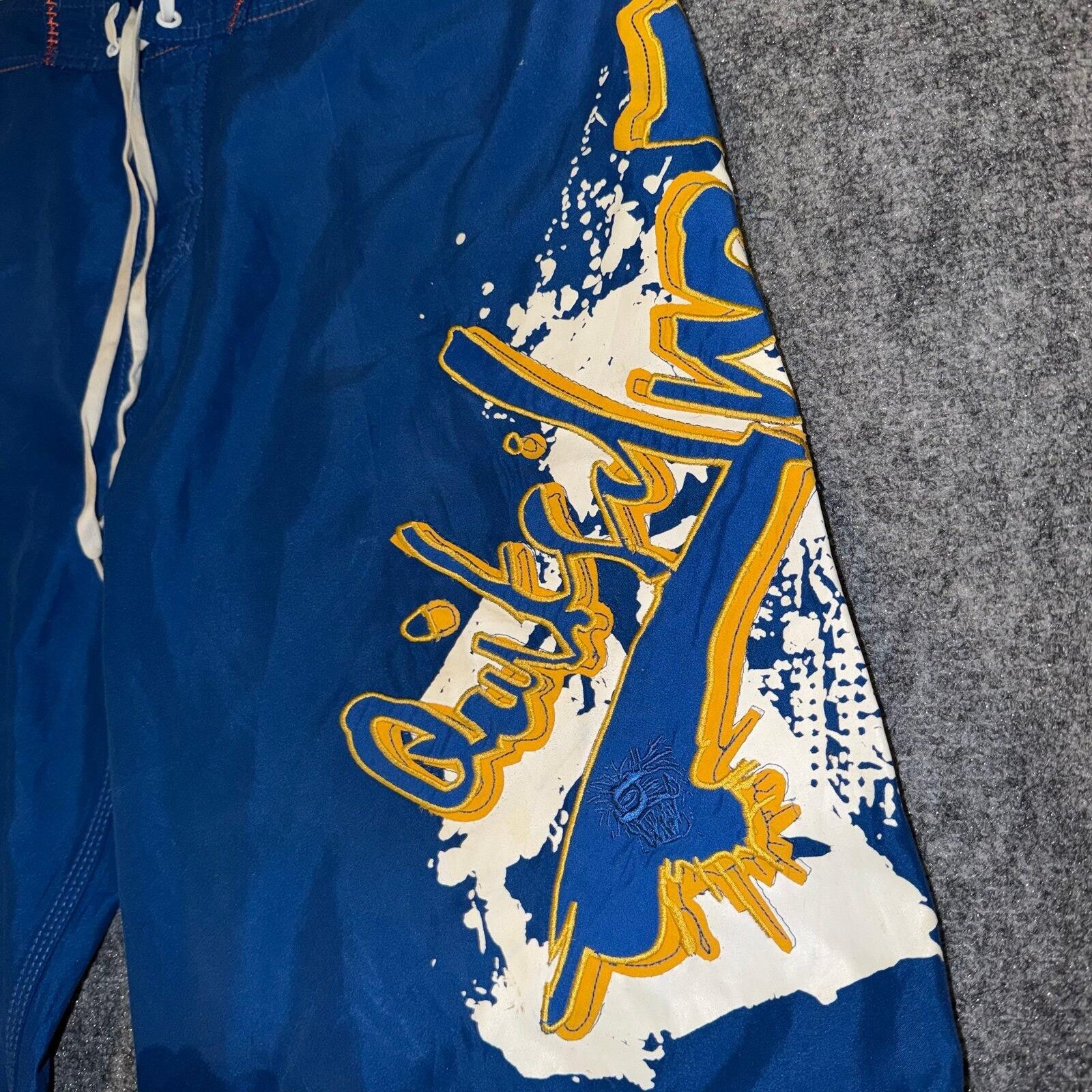 Quiksilver Quiksilver Grail Patch Blue Surf Board Shorts Mens MD Vtg Size US 32 / EU 48 - 2 Thumbnail