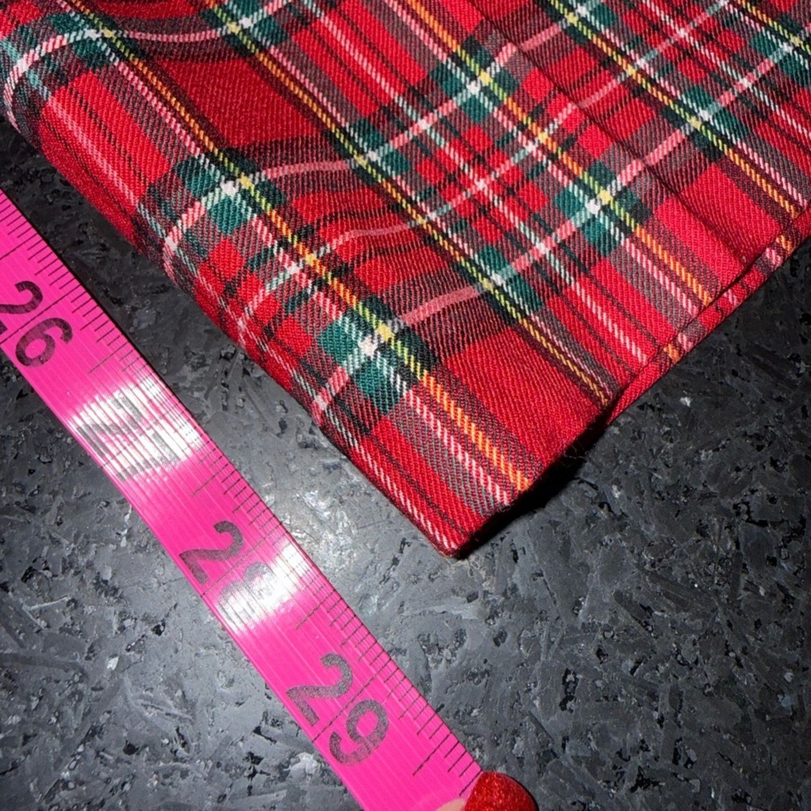 Talbots TALBOTS TAPERED ANKLE WOOL BLEND PANTS RED TARTAN PLAID SZ 6 Size 28" / US 6 / IT 42 - 12 Thumbnail