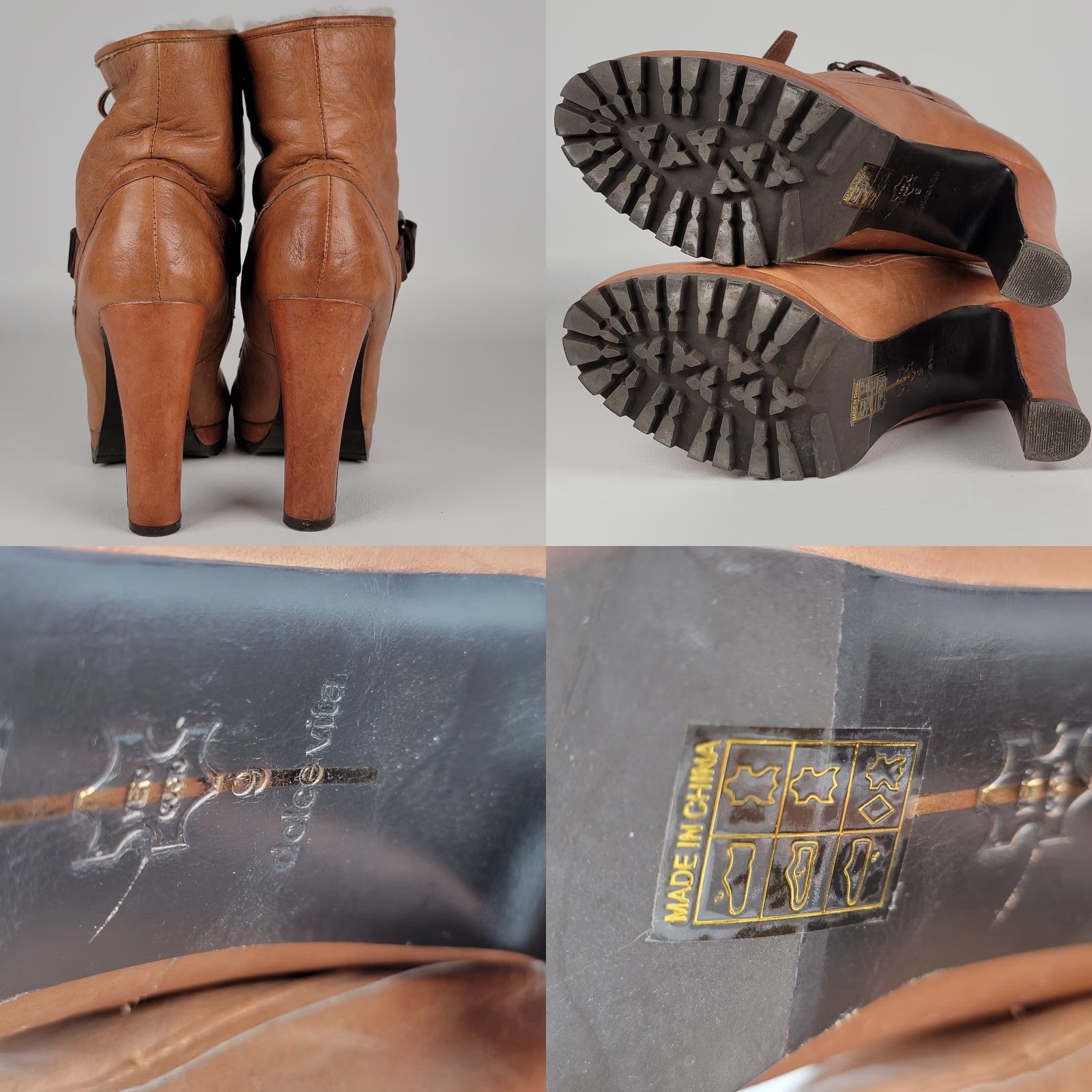 Dolce Vita VINTAGE Dolce Vita Leather Boots Buckle Y2K Sherpa Lined Women Size 9 Brown Bootie Size US 9 / IT 39 - 8 Thumbnail