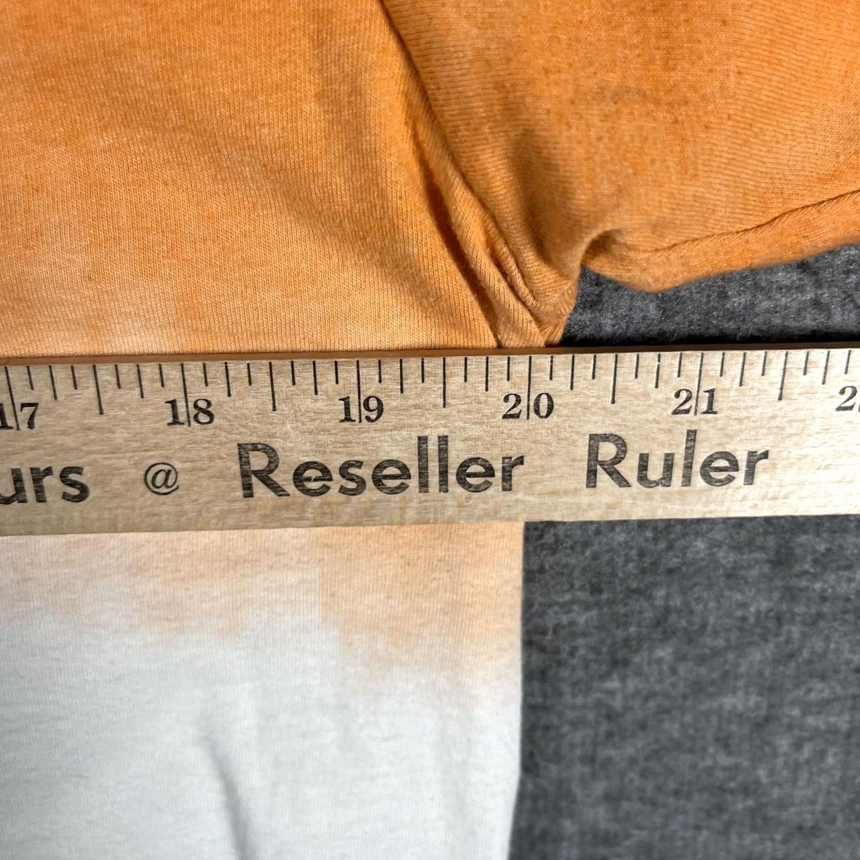 Vintage Society Shirt Mens Medium Orange Ombre V 2K Style Tee Size US M / EU 48-50 / 2 - 4 Thumbnail
