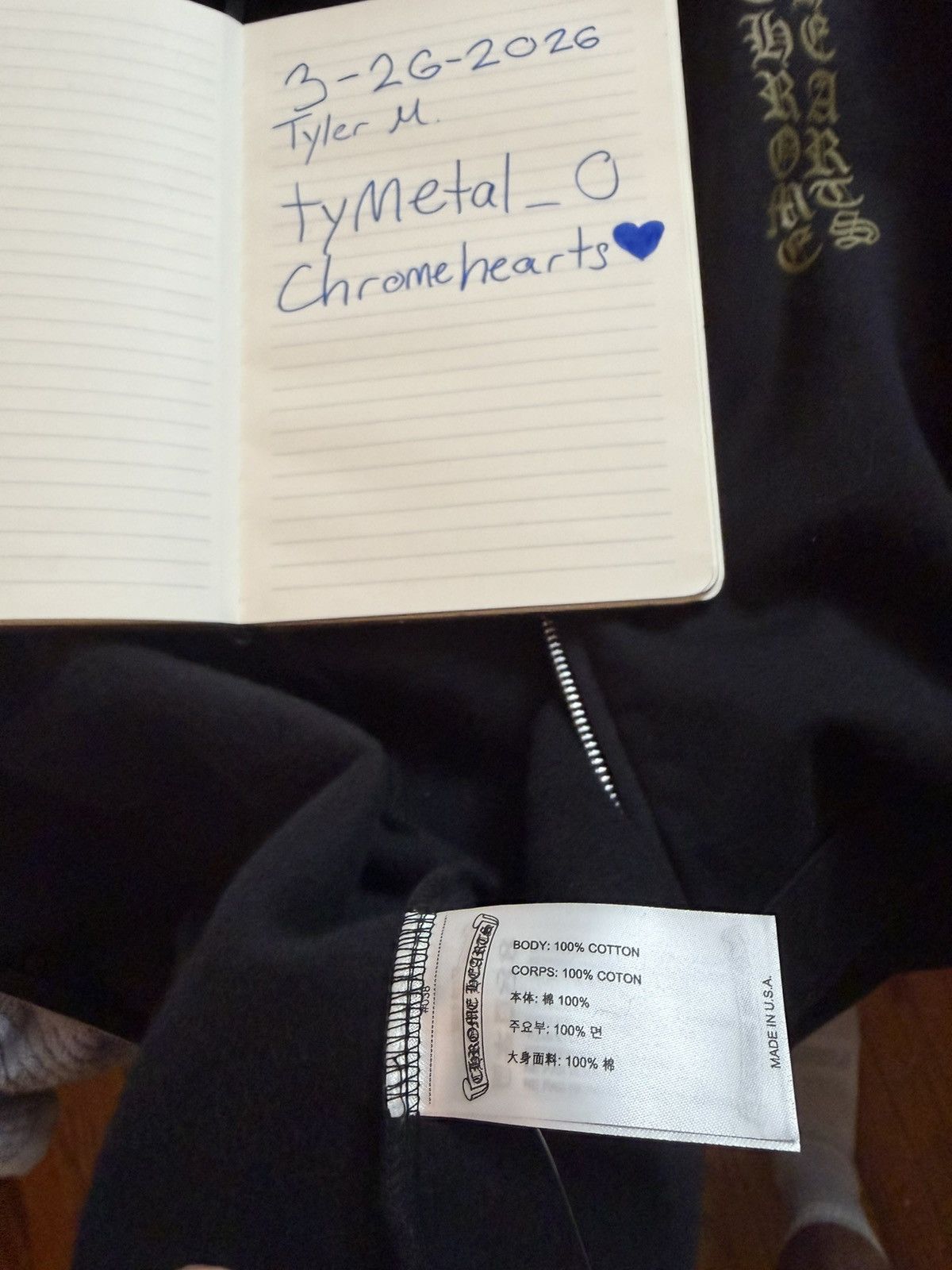 Chrome Hearts Chrome Hearts Vertical Logo Hoodie Size US M / EU 48-50 / 2 - 9 Thumbnail