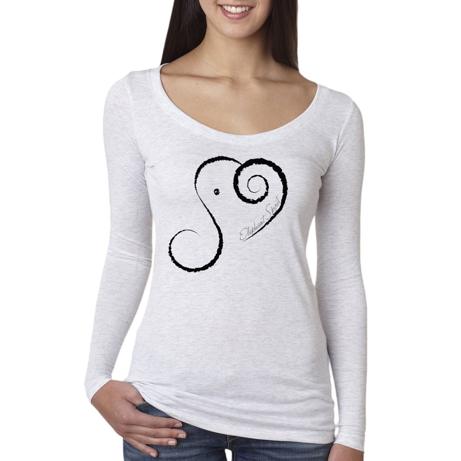 Handmade New Womens 2X Elephant Spirit Long Sleeve PolyCotton Tee Size XXL / US 16-18 / IT 52-54 - 1 Thumbnail