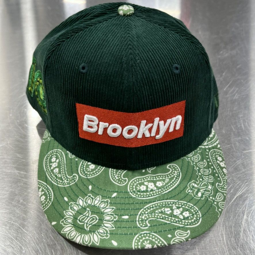 MyFitteds Brooklyn Nets Box Logo 59FIFTY Corduroy MyFitteds Hat 7 5/8 Size ONE SIZE - 2 Thumbnail