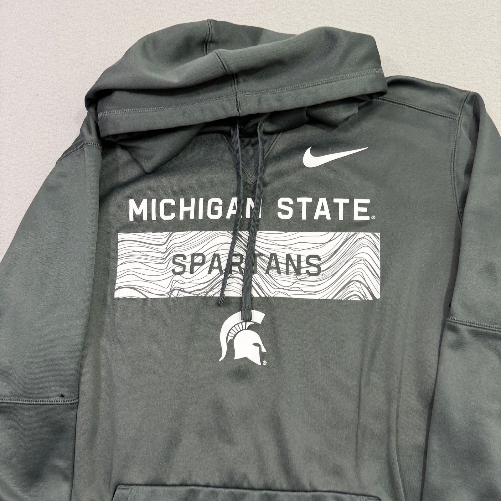 Nike Nike Michigan State Spartans Hoodie Men's Large Gray Size US L / EU 52-54 / 3 - 3 Thumbnail