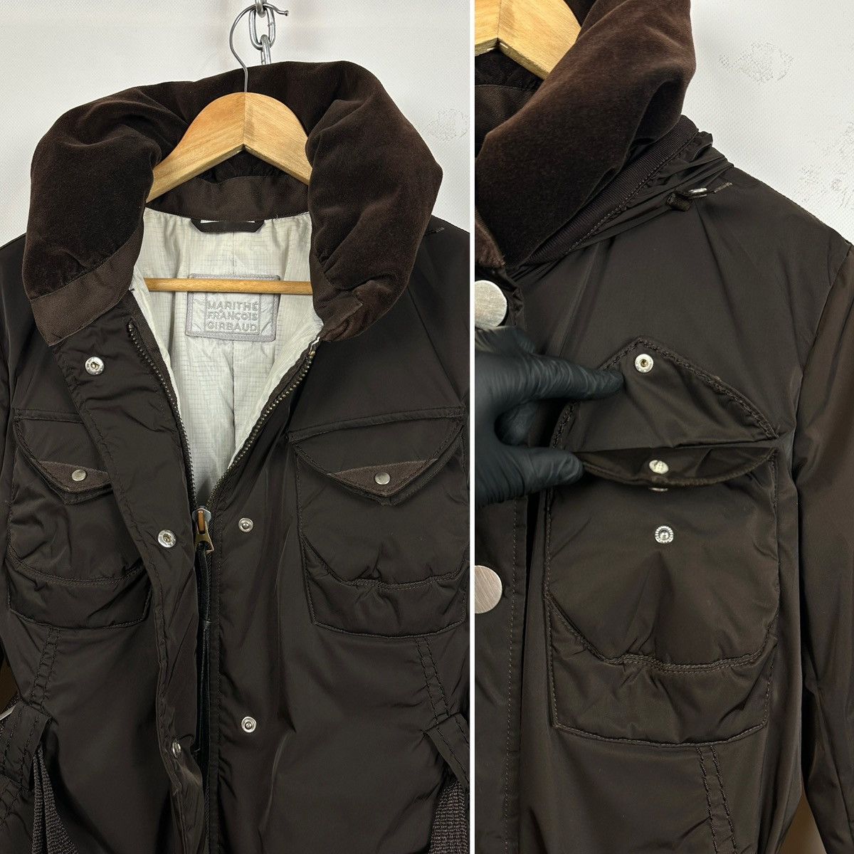 Marithe + Francois Girbaud Marithé+François Girbaud Brown Hooded Down Puffer Jacket Size M / US 6-8 / IT 42-44 - 12 Thumbnail