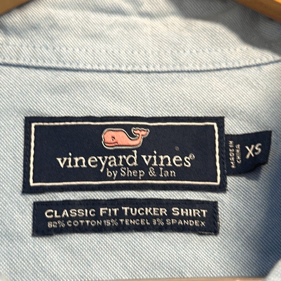 Vineyard Vines Vineyard Vines Tucker Shirt Slim Fit Short Sleeve Shirt XS Cotton Tencel Blue Men XS Size US XS / EU 42 / 0 - 4 Thumbnail