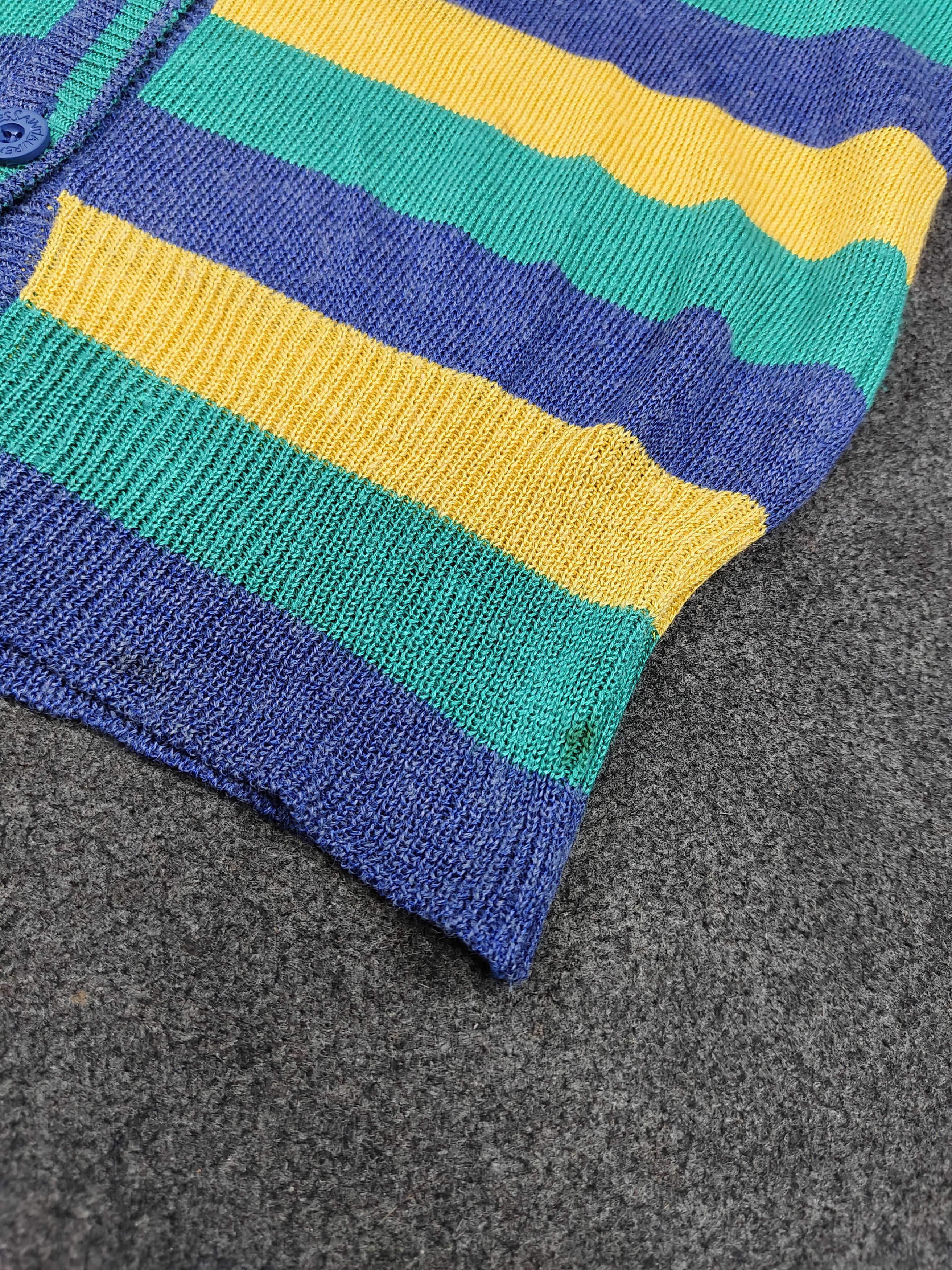 Yves Saint Laurent 80s Yves Saint Laurent Striped Short Cardigan Size M / US 6-8 / IT 42-44 - 7 Thumbnail