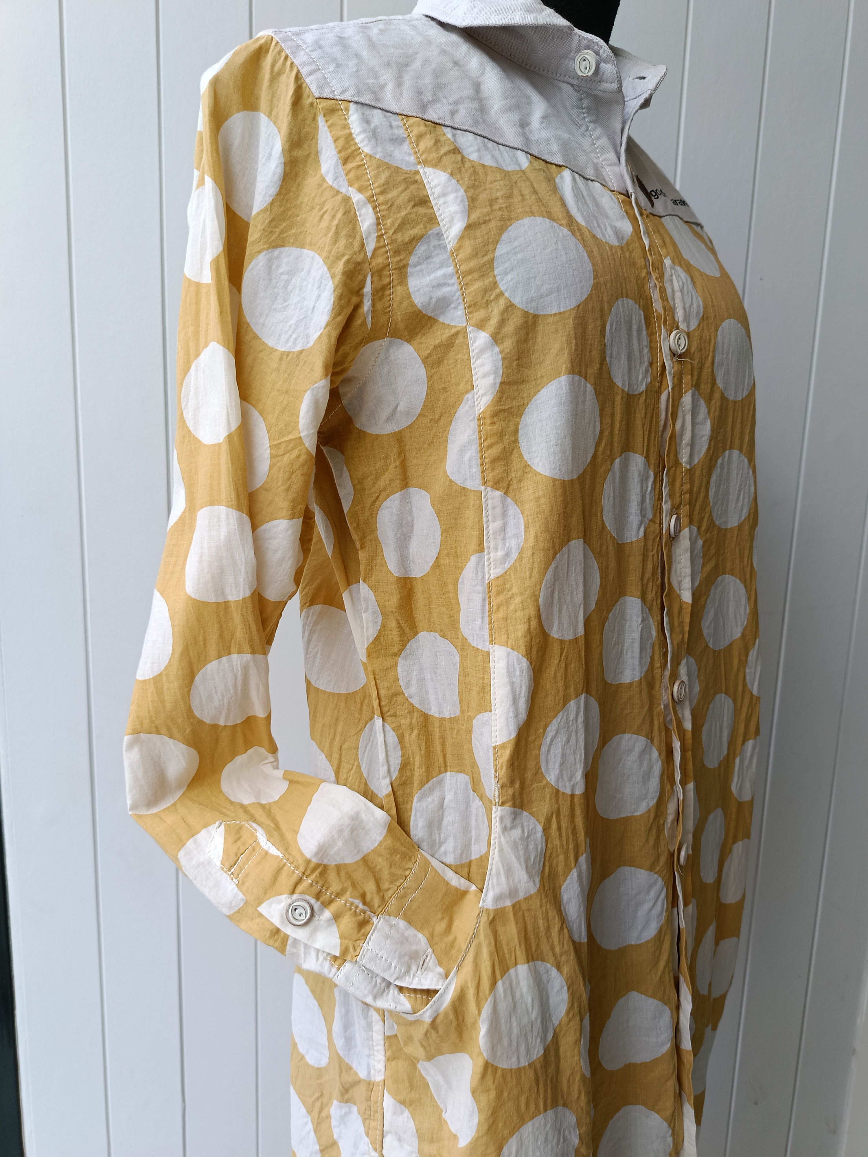 go slow caravan Go Slow Caravan 1 comfortable yellow circles dress shirt Size S / US 4 / IT 40 - 11 Thumbnail