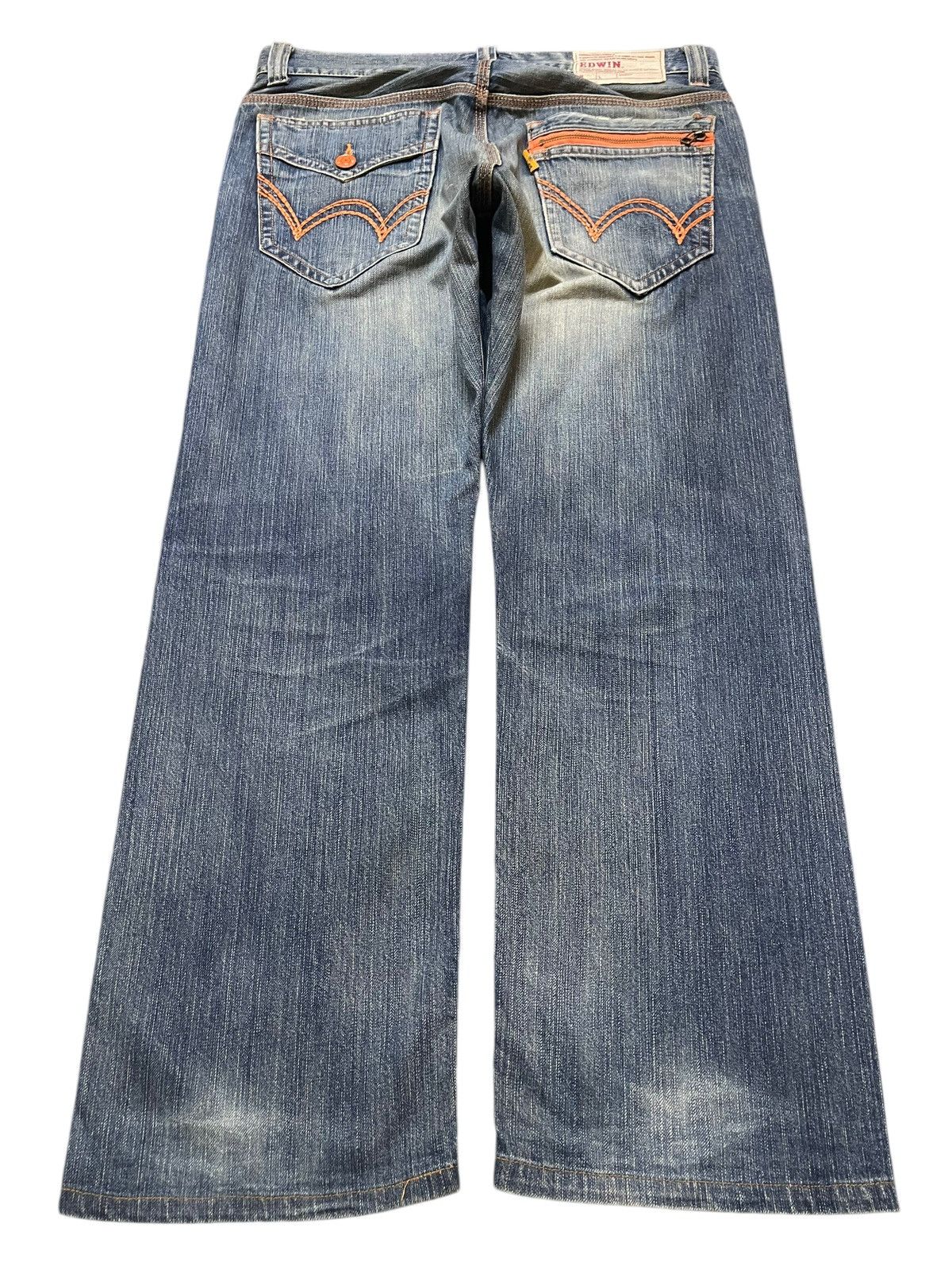 Edwin Vintage Edwin Faded Wash Style Distressed Baggy Jeans Size US 36 / EU 52 - 2 Thumbnail