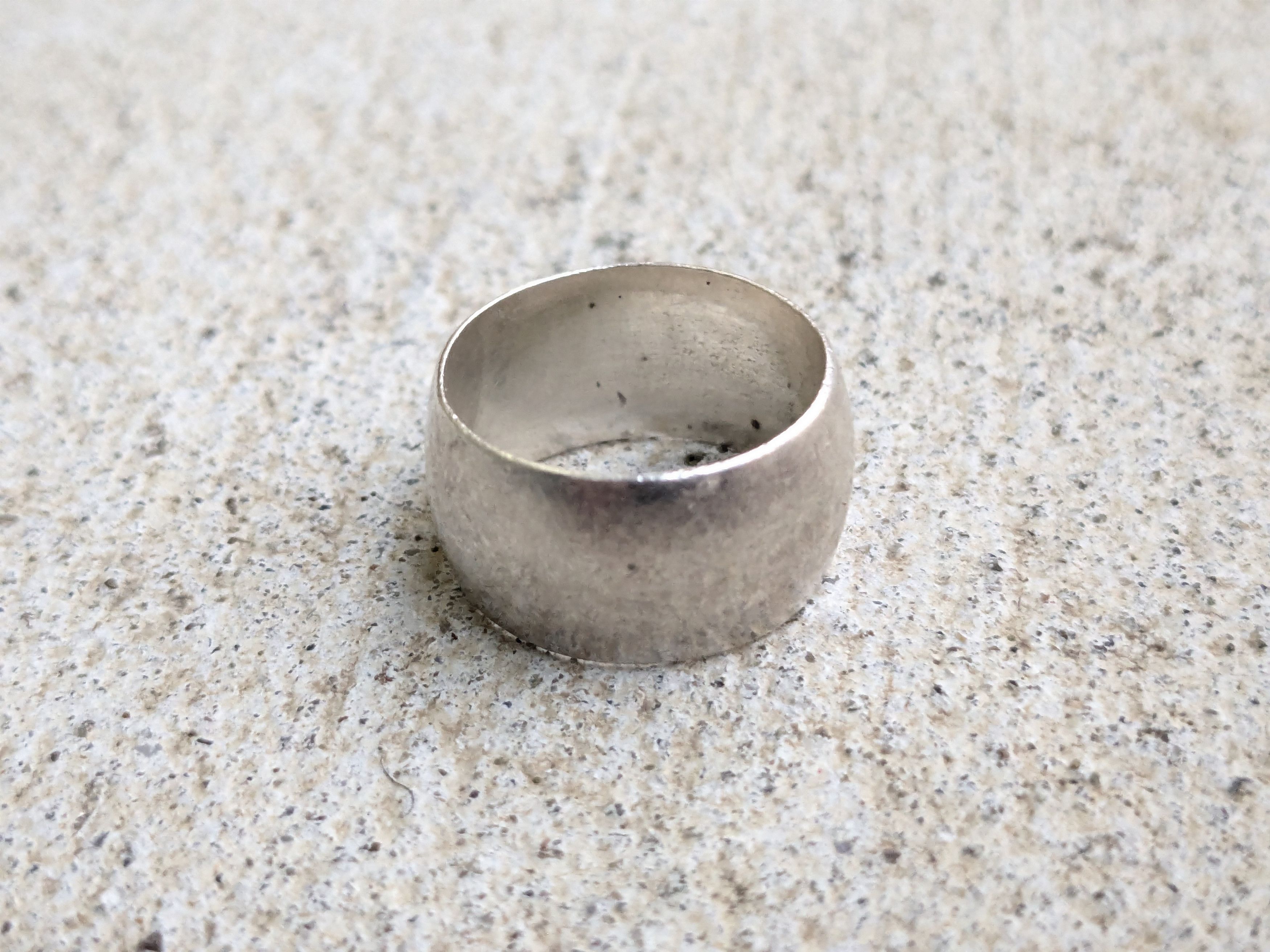 Jewelry Vintage Sterling Silver Ring Cigar Band 7.75 Size ONE SIZE - 4 Thumbnail