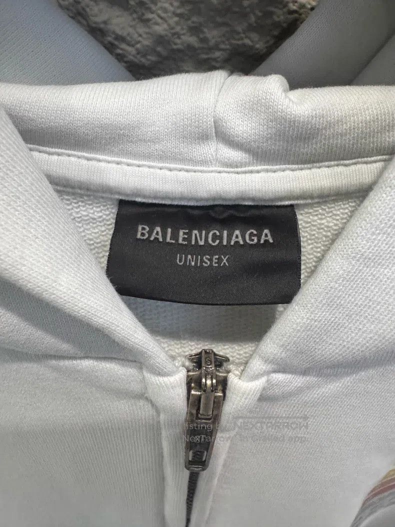 Balenciaga Balenciaga Solid Lettering Printed Zip-up Hooded Long-slee Size US XS / EU 42 / 0 - 2 Thumbnail