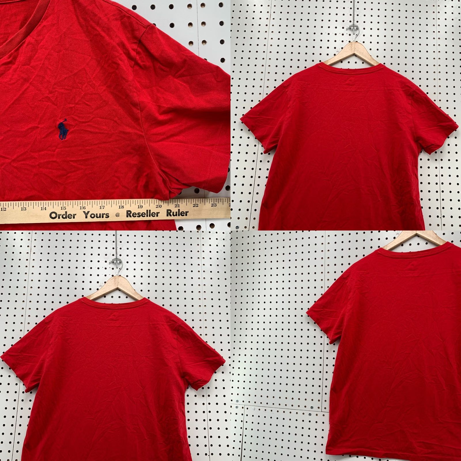 Polo Ralph Lauren Polo Ralph Lauren Shirt Mens Large V-Neck Black Red Pony 21x27 - Polo Ralph Lauren Shirt Mens Large V Neck Red Black Pony 21x27 Size US L / EU 52-54 / 3 - 9 Thumbnail