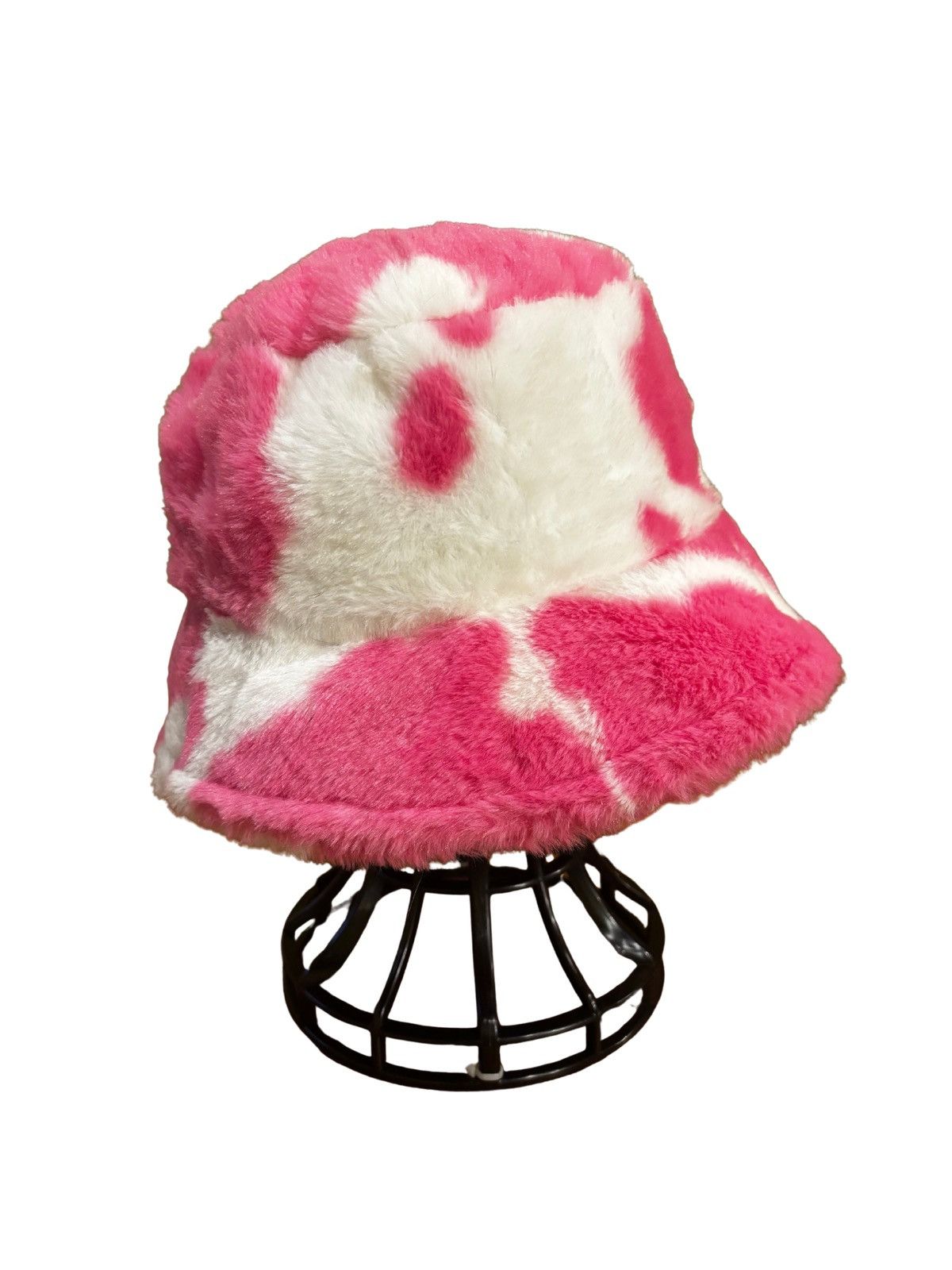 Other Pink & white faux fur bucket hat.wh0324 Size ONE SIZE - 4 Thumbnail