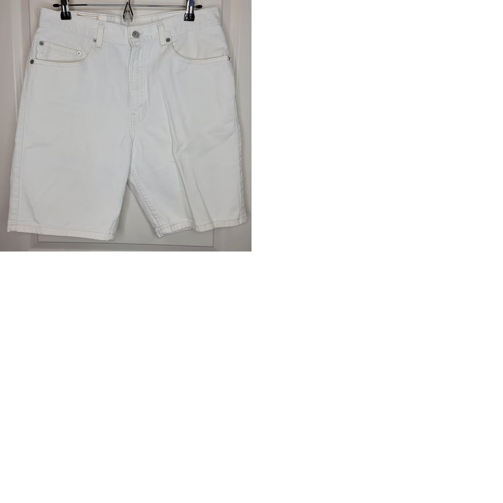 Levi's VINTAGE Levi's Shorts 34 White Denim 5-Pocket 505 Regular Fit Bermuda Casual USA Mens Size US 34 / EU 50 - 9 Thumbnail