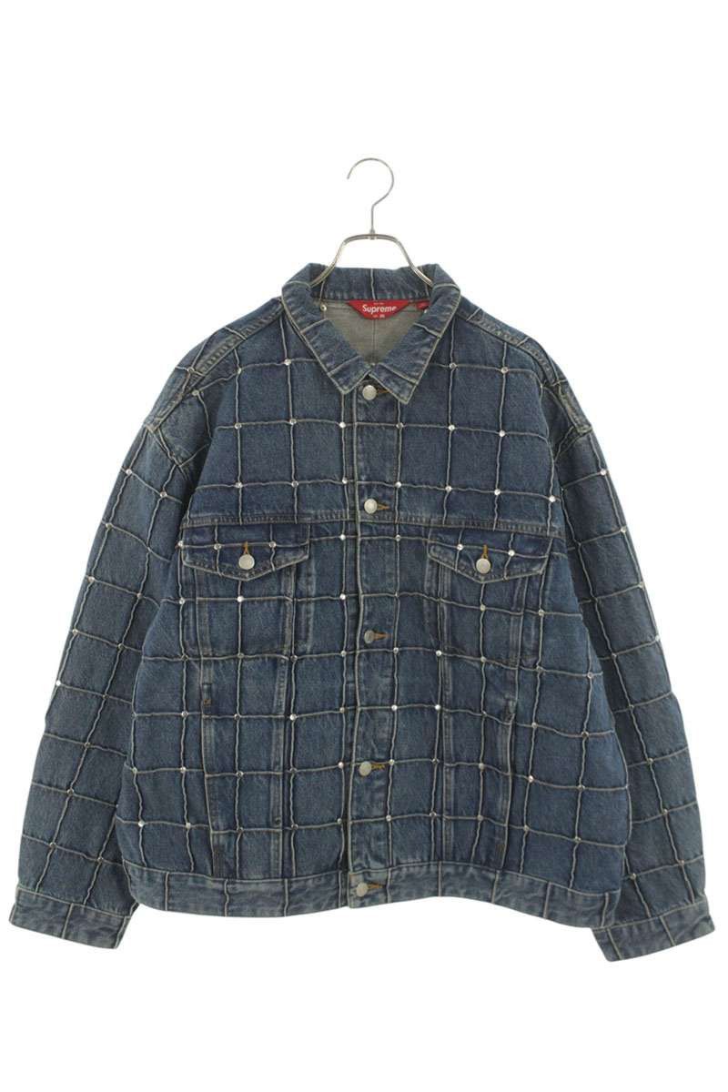 Supreme Supreme 17ss studded denim Trucker jacket black | Grailed