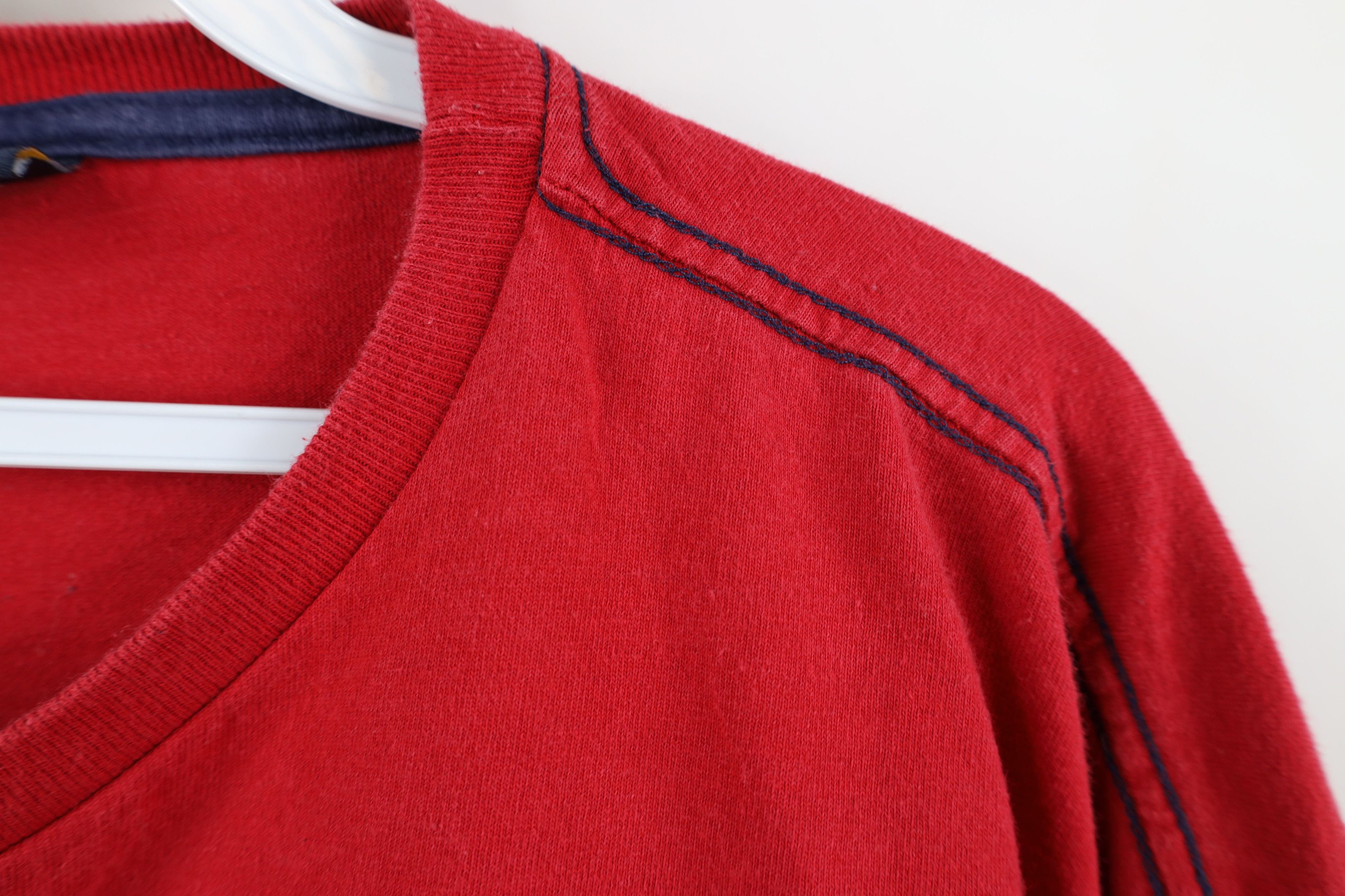 Nautica Vintage 90s Nautica Spell Out Long Sleeve T-Shirt Red Cotton Size US XL / EU 56 / 4 - 5 Thumbnail