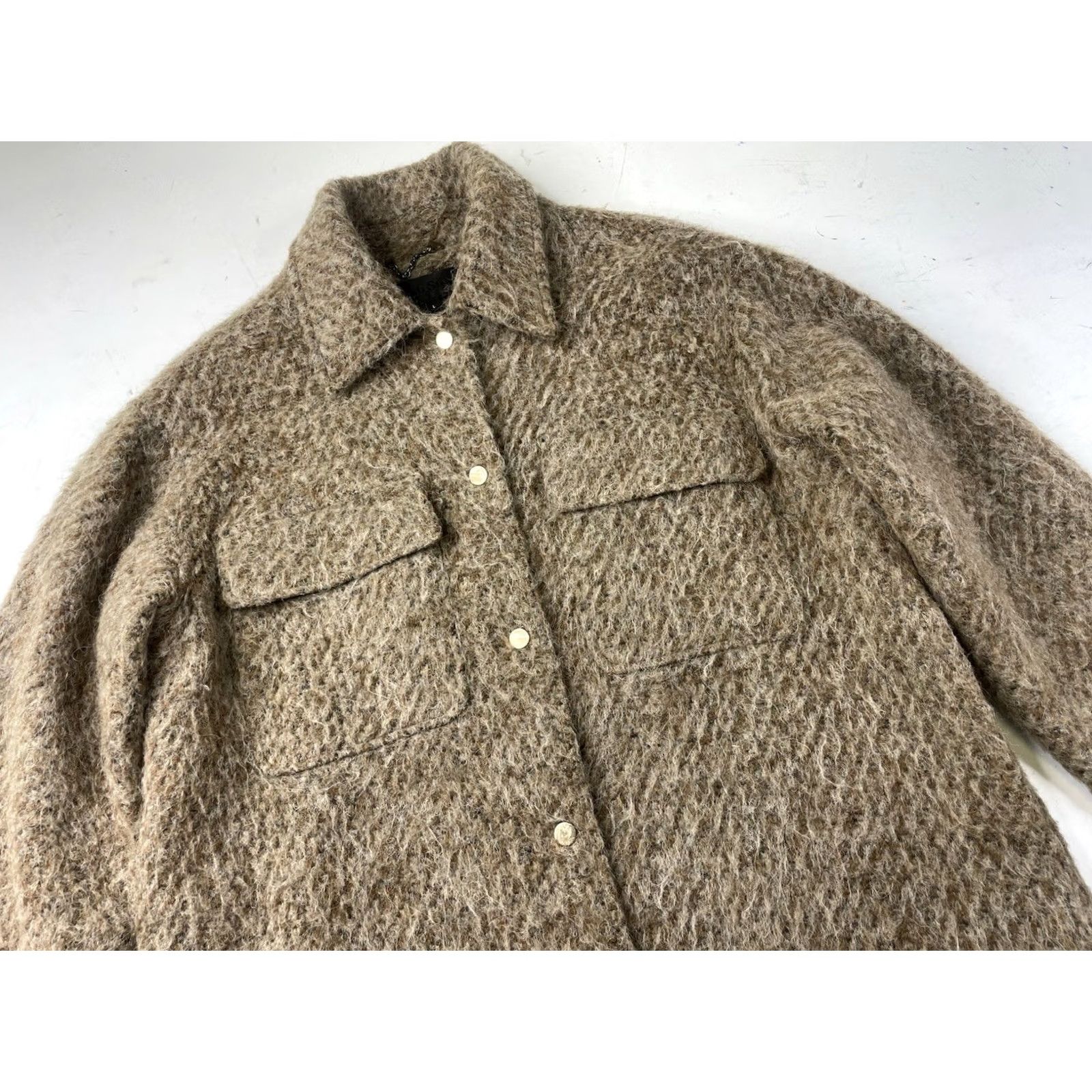 Vintage No.6 Store New York Wilson Jacket Oat Womens L Shacket Wool Snap Jackets Womens L Oat No.6Style Art Designer Vintage No Size L / US 10 / IT 46 - 5 Thumbnail