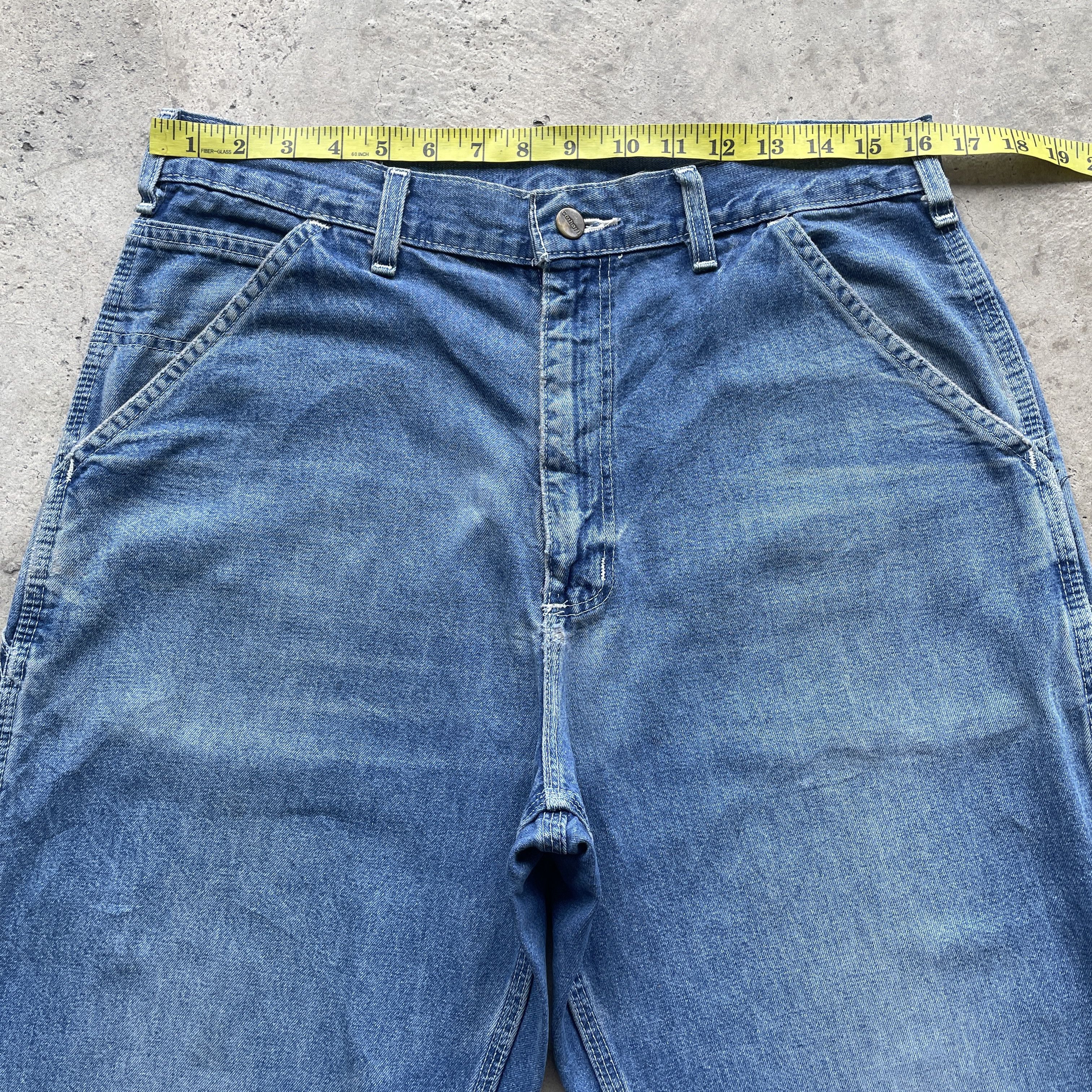 Carhartt W33 VINTAGE CARHARTT CARPENTER FADED RIPPED PANTS JEANS Size US 33 - 6 Thumbnail