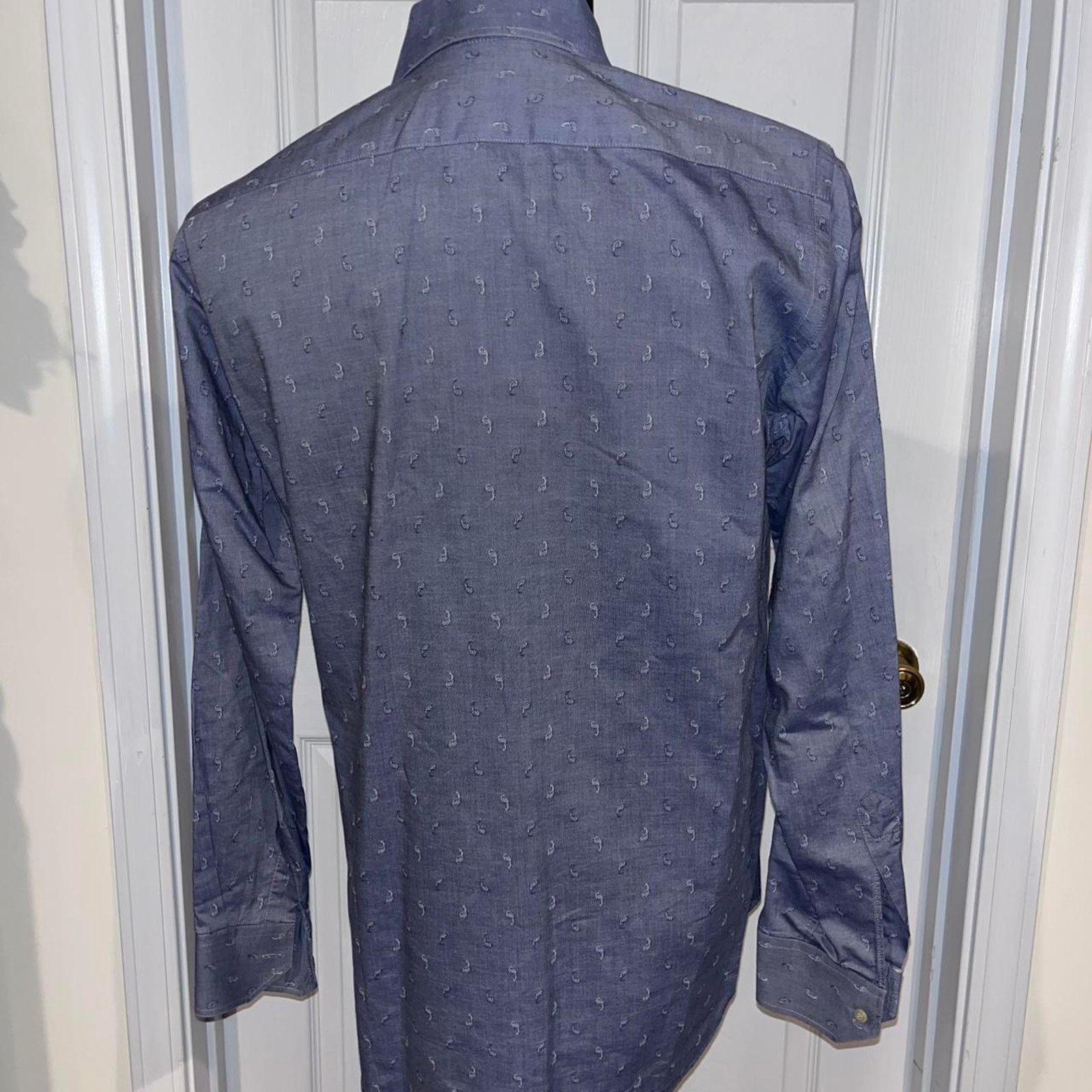 Etro Etro Milano Light Blue Paisley Dress Shirt Size 39 Italy Size US M / EU 48-50 / 2 - 5 Thumbnail