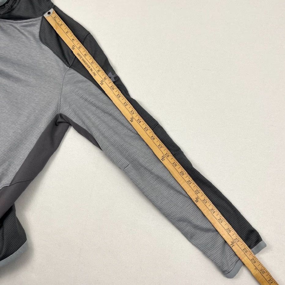 Under Armour Under Armour Coldgear Reactor Hoodie Mens M Gray Fleece Lined Running Training Jacket Size US M / EU 48-50 / 2 - 6 Thumbnail