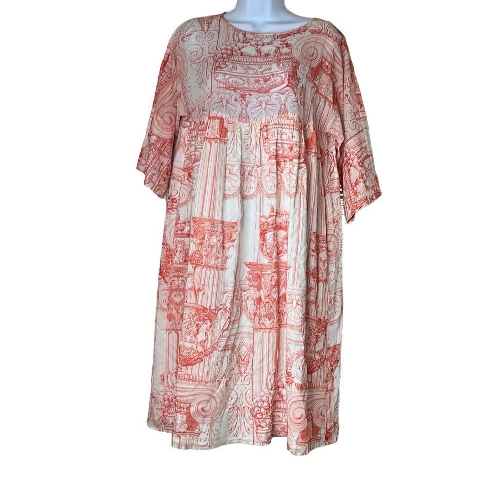 Mara Hoffman Mara Hoffman XXS Harrietta Dress White Orange Architectural Size XXS / US 00 / IT 34 - 1 Thumbnail